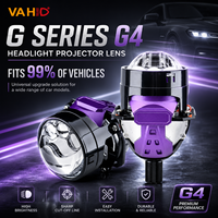 VAHID Lentille de projecteur Bi-LED 2,5 pouces 50W 9000LM 6000K Universel Triple Projection Directe Phare LED à Faisceau Haut/Bas Kit de Rénovation