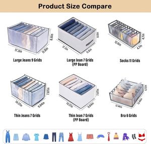 Boîte de rangement pliable en tissu non tissé écologique, organisateur de maison, table de chevet carrée, tiroirs de rangement, boîte de séparation pour placard 10-20L - Product Image 3
