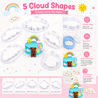 5 teile/satz 3D Wolke Form Präge Formen Gebäck Fondant Cookie Cutter Cookie Cutter Mold Zucker Handwerk Kuchen Dekorieren Werkzeuge