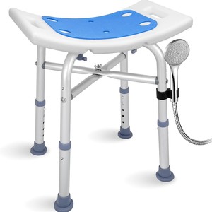 Tabouret de douche Tomoyuki en alliage d'aluminium, réglable en hauteur, avec support pour douchette, pour personnes âgées, enceintes et handicapées - Product Image 2