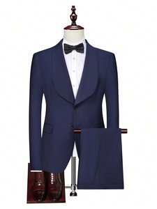 Nuovo Design Abito <span class=keywords><strong>da</strong></span> Cerimonia Maschile Elegante Slim Fit Tre Pezzi Abito <span class=keywords><strong>da</strong></span> Sposo Elegante Completo <span class=keywords><strong>da</strong></span> <span class=keywords><strong>Uomo</strong></span> con Risvolto Vendita all'Ingrosso - Product Image 3