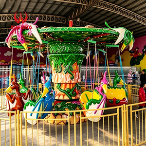 Divertente Giostre per Bambini: <span class=keywords><strong>Dinosauri</strong></span> <span class=keywords><strong>con</strong></span> Testa Oscillante e Sedili Colorati per Parchi Divertimento e Luna Park - Product Image 3