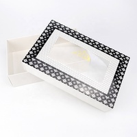 Boîte cadeau en papier avec fenêtre transparente, décor personnalisé, pour macarons, biscuits et donuts, emballage pour dessert