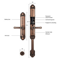Serrure de porte intelligente YAGU Villa, étanche IP65, empreinte digitale, mot de passe, clé, serrure de luxe avec application Tuya, serrure de porte d'entrée