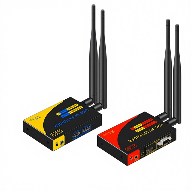 4K 30Hz Wireless for VGA Transmitter Receiver Video IP Extender 5G 200M WIFI Repeater RJ45 Transceiver Multiple Displays NVR