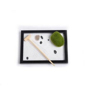 Kit de Jardín de Arena Zen de Diseño Japonés para Interiores, Forma Rectangular, Mini Meditación de Escritorio, <span class=keywords><strong>Terapia</strong></span> Psicológica - Product Image 2