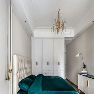 Armoire de chambre à coucher personnalisée en bois laqué beige, style modulable - Product Image 2