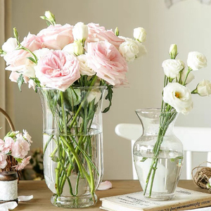 Jarrón de Vidrio Transparente Simple, Redondo, de Gran Diámetro, para Decoración Hidropónica de Hortensias y Peonías - Product Image 5