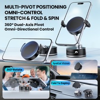 Soporte Magnético Flexible y Plegable para Teléfono Móvil, con Ventosa de Vacío, Ajustable en Altura, para Escritorio y Coche