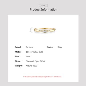 10K Solid Yellow Gold Micro Pave Zircon Stackable <b>Ring</b> Smooth Double Curved Bulge <b>Thin</b> Dainty Promise Band for Women - Product Image 3