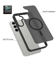 Étui de téléphone portable translucide de luxe avec anneau magnétique, sensation de peau, pour Samsung Galaxy S24 FE, coque de téléphone personnalisée