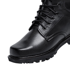 Bottes de neige pour hommes, couleur unie, talon moyen, lacets avant, chaussures d'hiver chaudes en coton pour adultes - Product Image 1