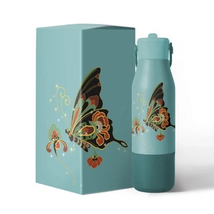 Bouteille d'eau en acier inoxydable à double paroi pour enfants, motif licorne, forme cola, avec poignée en silicone, vente en gros - Product Image 4