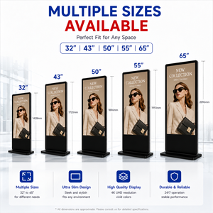 KINGOEN - Soporte de Suelo Personalizado para Interiores, Pantalla Digital Interactiva de Vídeo, Televisor Vertical, Máquina de Publicidad, Reproductor de Publicidad con Pantalla Táctil LCD - Product Image 5