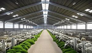 Bâtiment moderne préfabriqué à faible coût en acier pour élevage <span class=keywords><strong>de</strong></span> moutons, chèvres, grange, abri pour vaches, ferme équestre, ferme bovine, poulailler - Product Image 6
