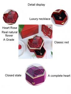 Caja de Joyería Mini Prismática en Forma de Corazón con Rosas Eternas Preservadas, Venta al por Mayor de Fábrica para Regalo del Día de la Madre - Product Image 4