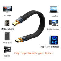 Nouveau câble de données plat USB Type-C 240W à charge rapide, transmission vidéo 8K60 haute vitesse 40 Go pour téléphone, ordinateur, appareil photo
