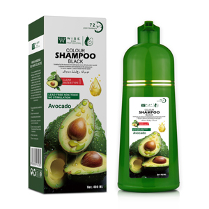 Shampoo Colorante all'Avocado 400ml Senza Ammoniaca, Contiene Erbe Naturali, Copertura Rapida dei Capelli Grigi, <span class=keywords><strong>Colore</strong></span> Nero Permanente 3 in 1 Colorazione e Cura - Product Image 6