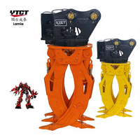 YTCT Hydraulic Wood/Motor Grapple Excavator Attachment 360 Rotation Timber Grab for Forestry & Construction