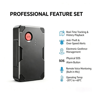 Traceur <span class=keywords><strong>GPS</strong></span> magnétique 4G pour voiture WD600, longue autonomie de la batterie, localisation en temps réel avec bouton SOS, surveillance vocale et alarme antivol - Product Image 3