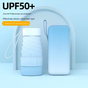 Xách tay sáu gấp UV bảo vệ Polyester dù để che nắng ô nhỏ túi màu gradient ô với hộp UPF50 + Dù che nắng - Product Image 3