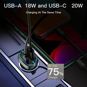 พอร์ตชาร์จเร็ว PD 38W สำหรับโทรศัพท์มือถือ รองรับ PD 38W และ QC 3.0 USB Type-C ที่ชาร์จในรถยนต์ราคาประหยัด - Product Image 3