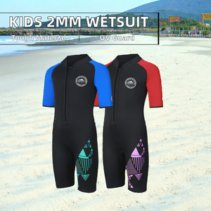 Combinaison de plongée légère imperméable en néoprène 240g à manches courtes coupe-vent avec fermeture éclair avant pour adultes plongée en apnée natation unisexe - Product Image 2