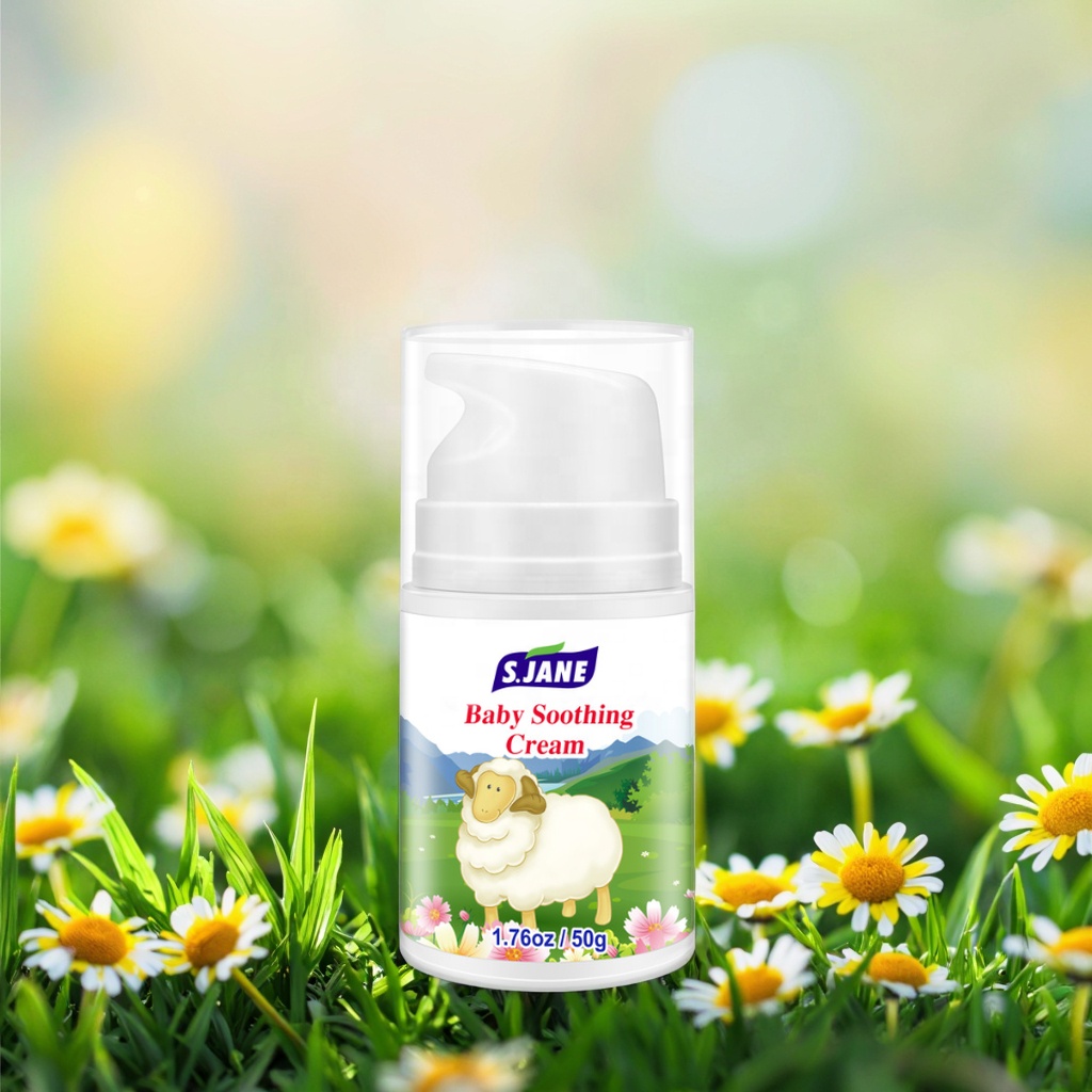 ORANGLES Baby Soothing Face Cream with Olive Oil & Shea Butter – Gentle Facial Moisturizing Emulsion for Infants - angled perspective - Image 4 of 4 | excellent for daily use | New York | Free Shipping ORANGLES