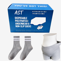 Kit de maternité pour femmes enceintes, chaussettes de maternité respirantes antidérapantes pour infirmières diabétiques, sous-vêtements jetables post-partum