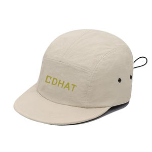 Venta al por mayor personalizable 5-Panel de ala plana gorra de camping correa elástica negro nueva temporada todos al aire libre aplicable Impresión de logotipo - Product Image 3