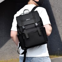 Mochila para Portátil con Cierre Enrollable, Diseño Multibroche, Resistente al Agua, para Negocios y Actividades al Aire Libre