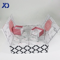 Boîte d'emballage cadeau de beauté faite à la main avec logo personnalisé en gros 25 jours de maquillage calendrier de l'avent papier d'art mat pour stratification et gaufrage