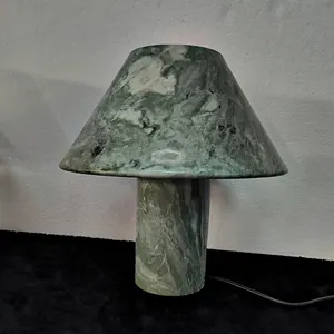 Venda quente LED cogumelo decoração iluminação mármore vintage interior villa estudo candeeiro de mesa