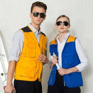 Gilet en toile matelassée classique OEM pour hommes avec doublure réversible grandes poches Style décontracté pour le travail en plein air Vêtements d'extérieur d'été - Product Image 1