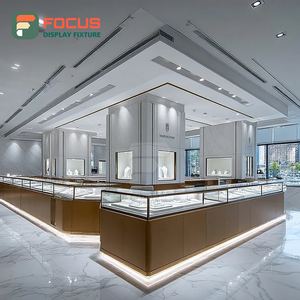 High Visibility Jewelry Retail Showcase System Polished Surface Boutique Space Glass Showcase - Product Image 5