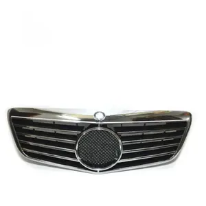 Shiny Black 2007-2009 For M Benz W211 E-Class 5 Fin Front Grill Grille