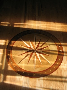 Parquet en bois massif avec motif de <span class=keywords><strong>rose</strong></span> <span class=keywords><strong>des</strong></span> <span class=keywords><strong>vents</strong></span>, design en bois incrusté, marqueterie en bois - Product Image 6