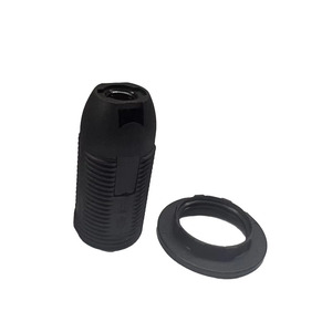 Douille de lampe <span class=keywords><strong>E14</strong></span> blanche ou noire avec base filetée M10, en PC résistant à la chaleur, pour lustre et éclairage DIY - Product Image 2