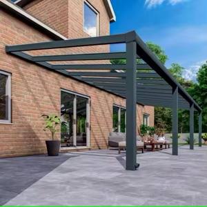 Jardin d'hiver cadre en aluminium toit incliné toutes saisons véranda 4 saisons verre solarium patio enceinte maison - Product Image 6