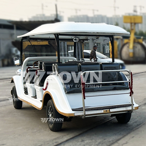 Luxury Retro Electric Sightseeing Car White with Gold Trim <b>6</b> Seater for Park Tour and Outdoor Use - Product Image 2