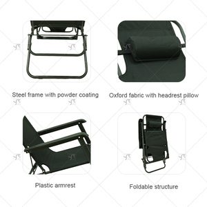 Sedia Letto <span class=keywords><strong>Pieghevole</strong></span> <span class=keywords><strong>da</strong></span> Campeggio e Spiaggia in Acciaio, Regolabile, Portatile, Personalizzabile, Economica, OEM - Product Image 2