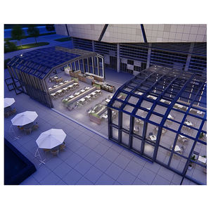 Veranda Mobile pieghevole elettrica in lega di alluminio tetto retrattile personalizzato High-End esterno cortile alluminio Pergola <span class=keywords><strong>vetro</strong></span> - Product Image 3