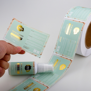 Tùy Chỉnh Không Thấm Nước Nhãn Kem Dưỡng Da Chai Dính Vàng Lá Xà Phòng Lỏng Mỹ Phẩm Vinyl Sticker Cuộn In Ấn Bao Bì Nhãn - Product Image 2