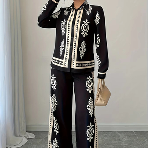 Nuovo Set Estivo Sportivo da <span class=keywords><strong>Donna</strong></span> alla Moda, Due Pezzi con Stampa Floreale, Top Ampio e Pantaloni a Vita Alta - Product Image 4