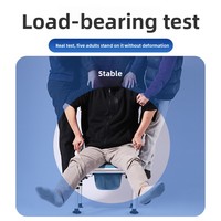 Projet de toilette mobile pour chambre à coucher-Équipement de rééducation spécifique pour le bain Chaise d'aisance pliable portable pour adultes et personnes âgées