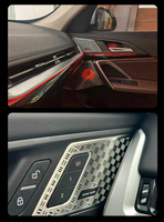 Convient à la BMW X1 U11 2023 2024, style fibre de carbone, cadre de protection pour haut-parleur de porte, garniture intérieure, accessoires de voiture