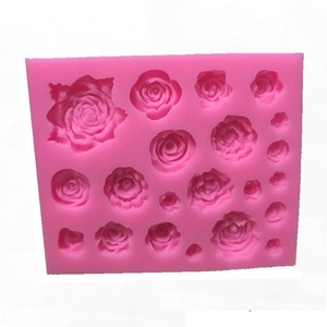 Molde de Silicona para Fondant con Forma de Rosas, Molde de Silicona para Decoración de Pasteles con Azúcar, Molde de Silicona para Chocolate - Product Image 1
