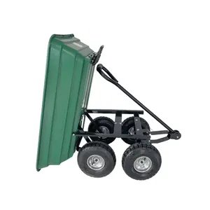 Brouette utilitaire robuste de chariot à benne basculante de jardin de 55L