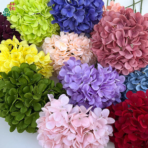 Anna <b>Hydrangea</b> Single Stem Silk Flower 135 Petals Large Wedding Decor <b>Artificial</b> Flowers Handmade Embossing Bone Shaping - Product Image 1