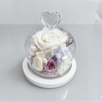 Cloche en verre transparent avec base en bois pour décoration de Noël, cloche artisanale, globe à bougies, boîte de présentation de souvenirs